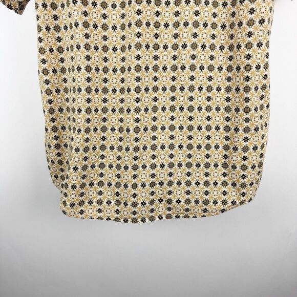 RVCA Shirt Mens Large Black Brown Floral Regular Fit Short Sleeve Button Down LG - Picture 7 of 16